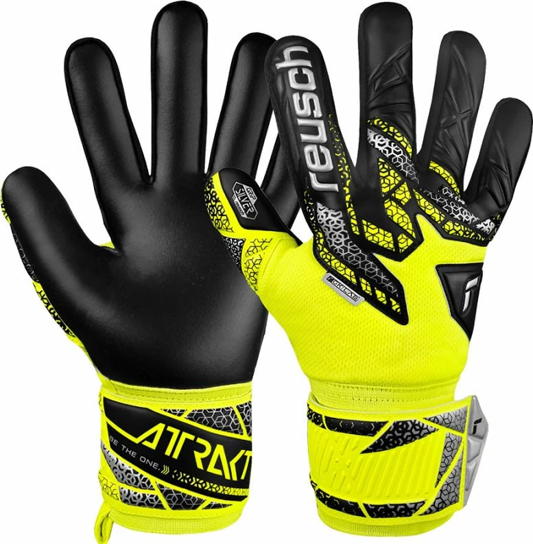 Rokavice za vratarja Attrakt Silver Reusch, moške, črne in rumene