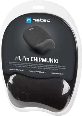 Podloga za zapestje Natec Chipmunk, črna