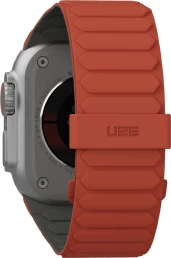 Silikonski pašček, UAG Pathfinder, magneten, za Apple Watch 42/44/45/46/49 mm, oranžno-siv
