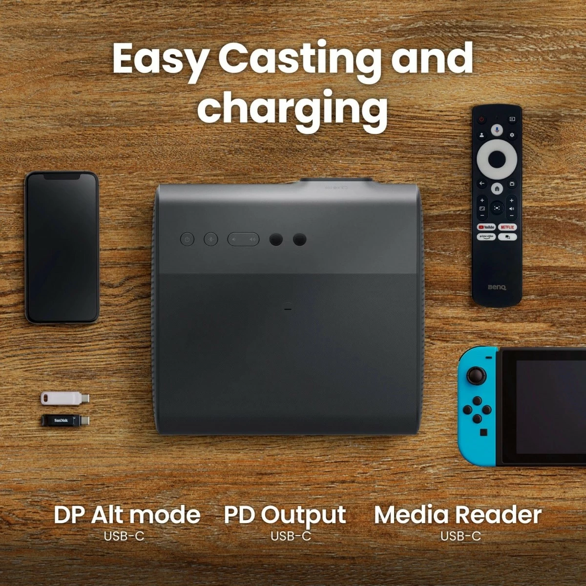 4K LED projektor, BenQ GP520, 2600 ANSI lumnov, HDMI, črn