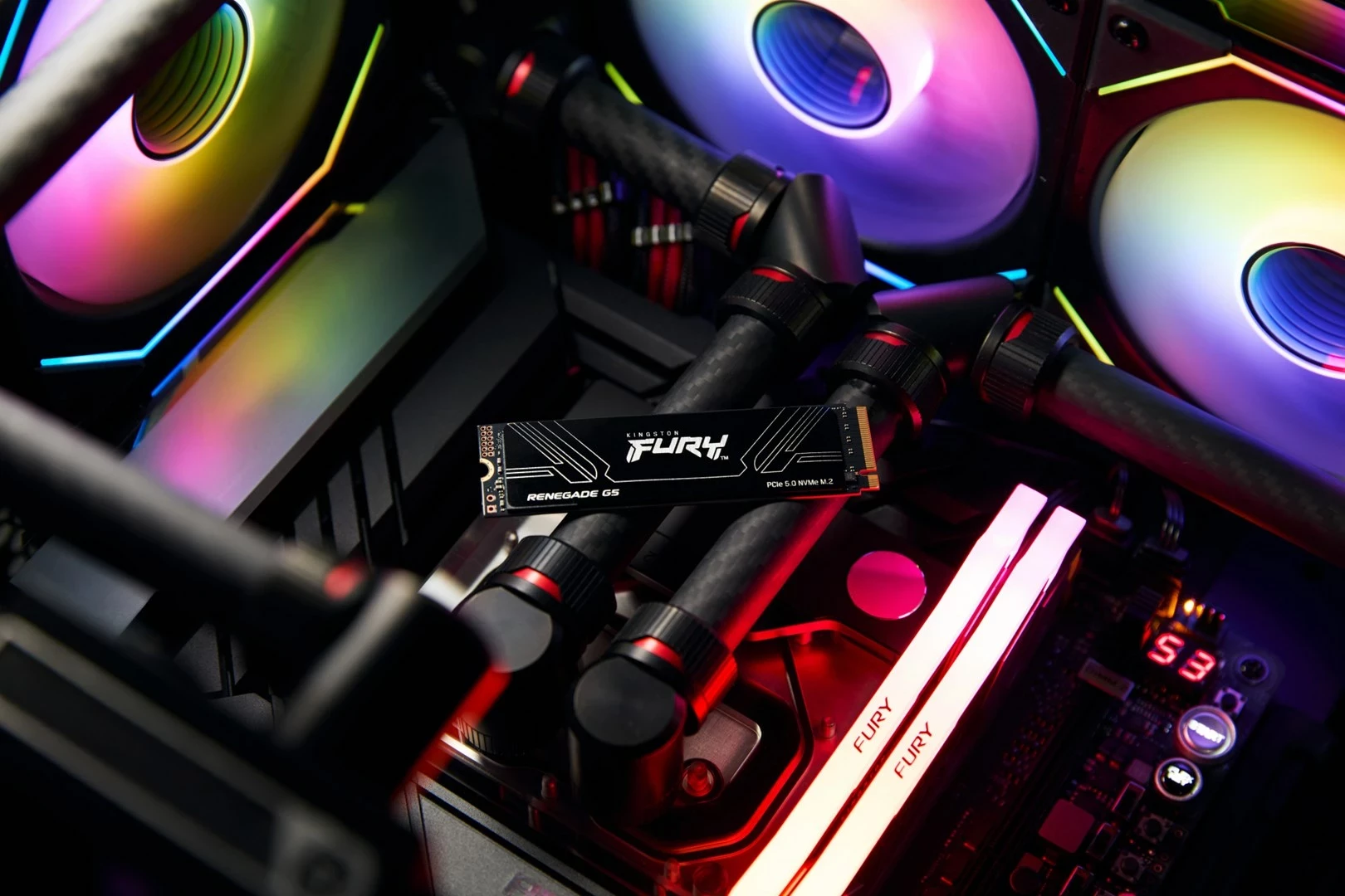 SSD 1TB M.2 2280 PCIe 5.0 NVMe, Kingston FURY RENEGADE G5, črn