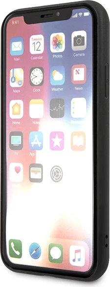 Elegantna zaščitna prevleka za iPhone XS Max, Karl Lagerfeld Saffiano Karl&Choupette Head, črna