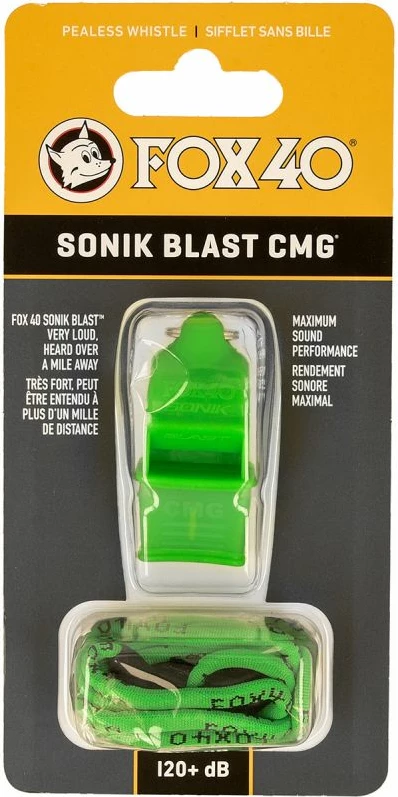 Piščalka za sodnike Fox, z zeleno vrvico