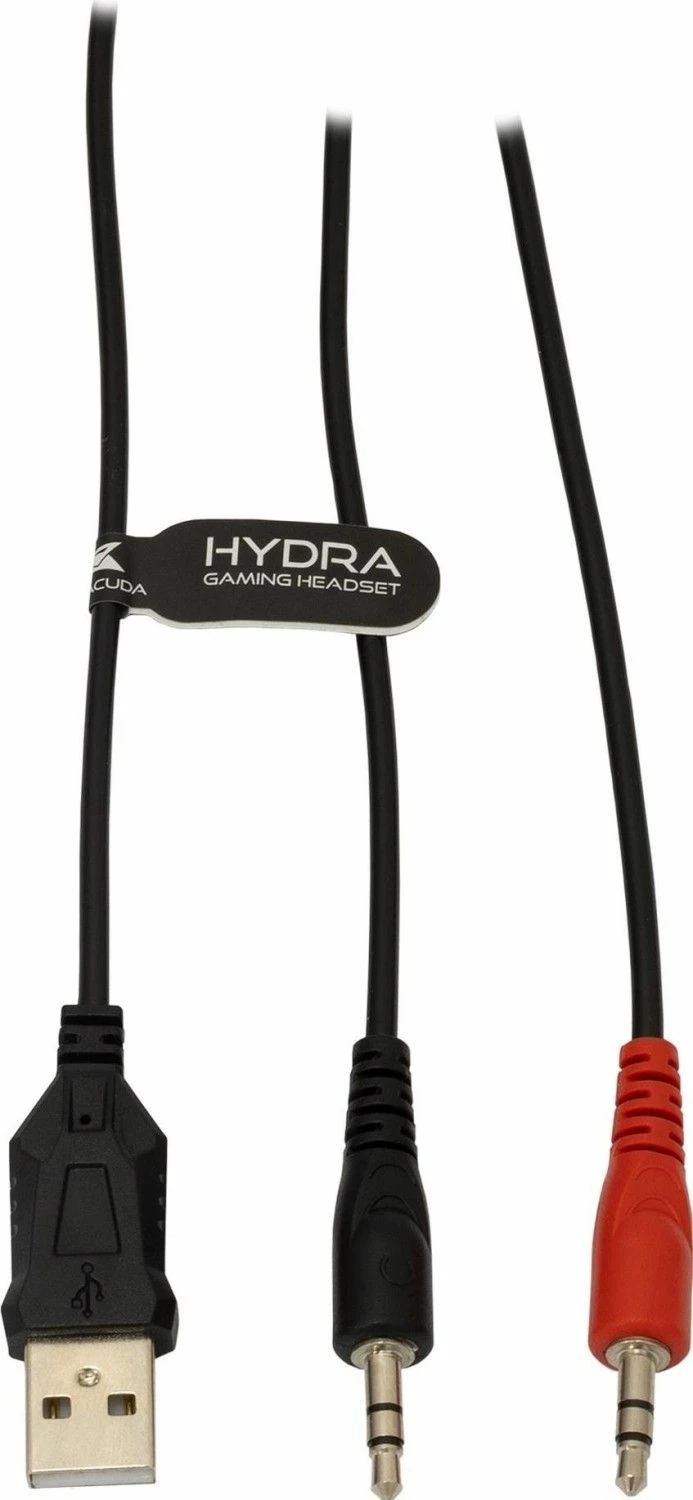 Gaming slušalke z mikrofonom, z žico, bele Baracuda BGH-021 Hydra
