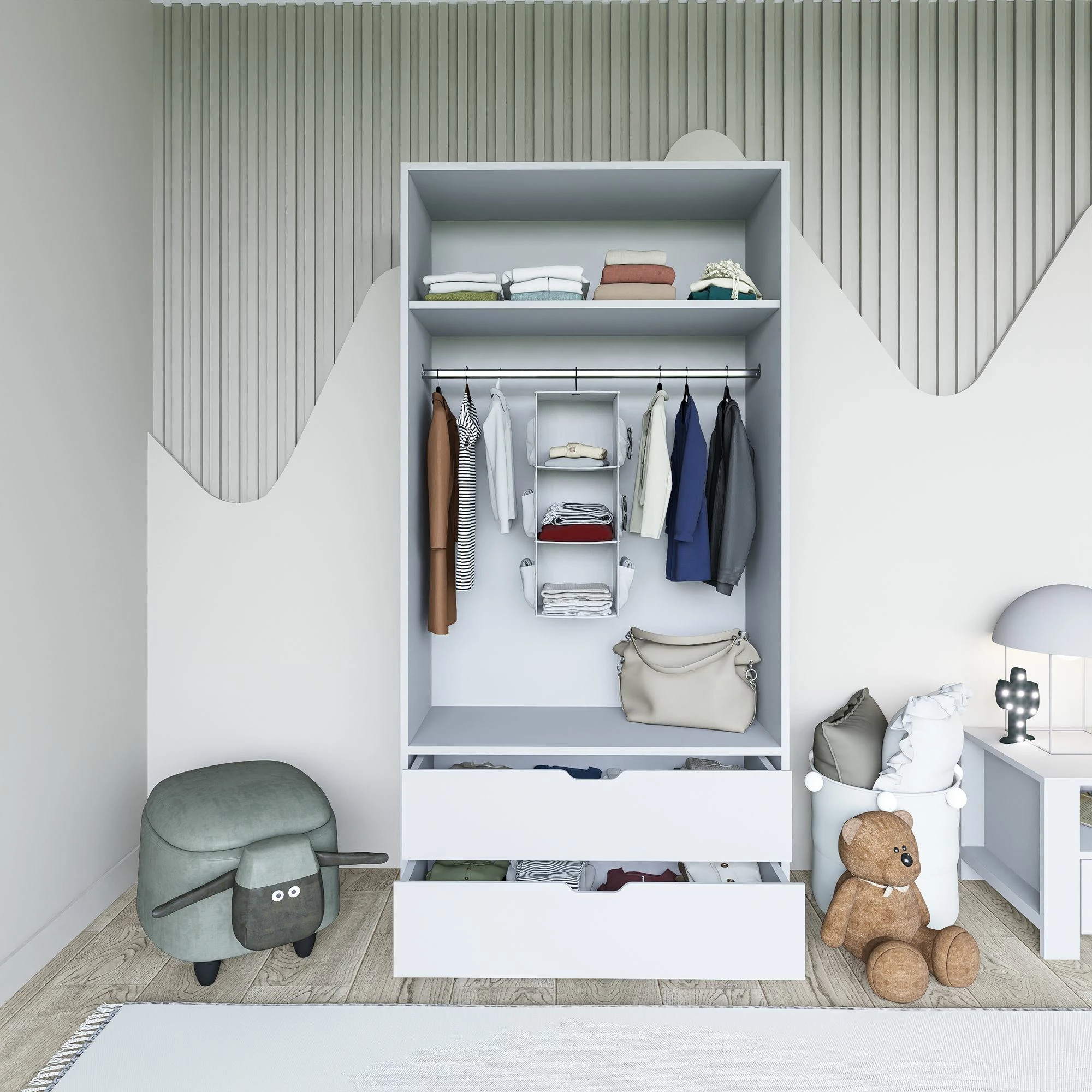 Omara Skye Decor, bela, 90 cm, 1600-016