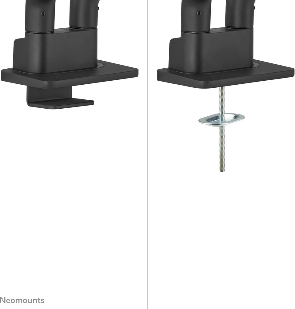 Kavelj za dva monitorja Neomounts Newstar DS70S-950BL2, s sponko in grommetom, do 18 kg, 43,2 cm (17") / 88,9 cm (35"), 100 x 100 mm, črn