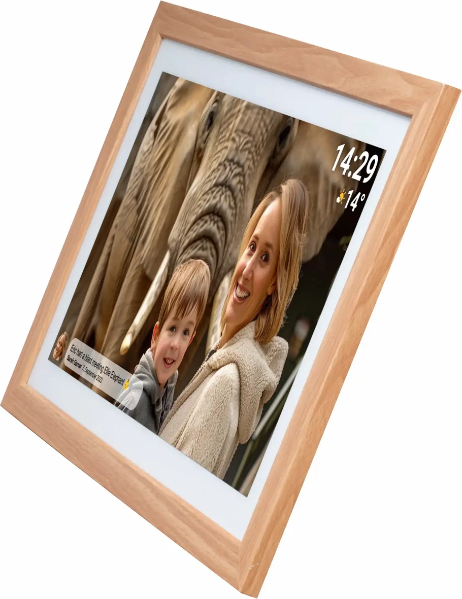 Digitalna okvir za fotografije Frameo PFF-2162LW, 21,5", Full HD, 16 GB, svetlo rjav - Denver