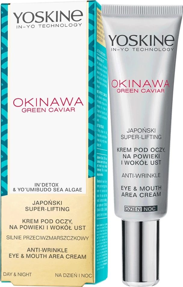 Kremo za oči in ustno območje Yoskine Okinawa Green Caviar za ženske 15 ml