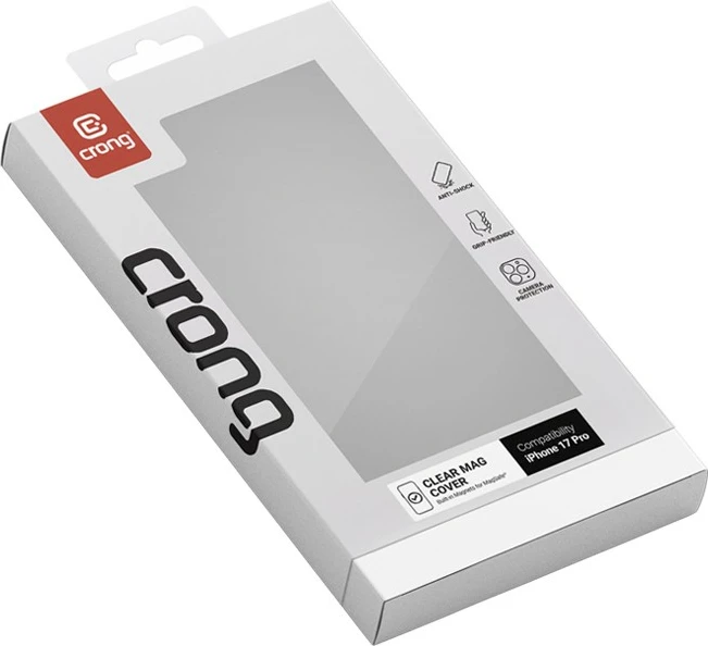 Ovitek za telefon Clear MAG Cover, CRONG (CRGCLRMIP1763PTRS) za iPhone 17 Pro, MagSafe, polikarbonat + TPU, prozoren
