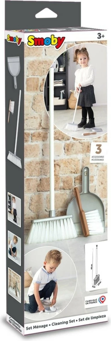 Set za čiščenje igrač Smoby 7600330323, plastika, rjava/siva/bela