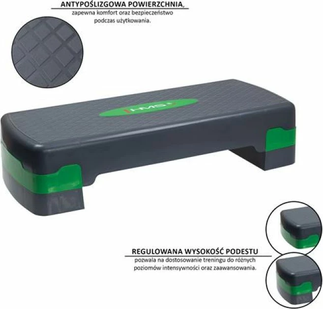 Step za aerobiko HMS, zelen/siv