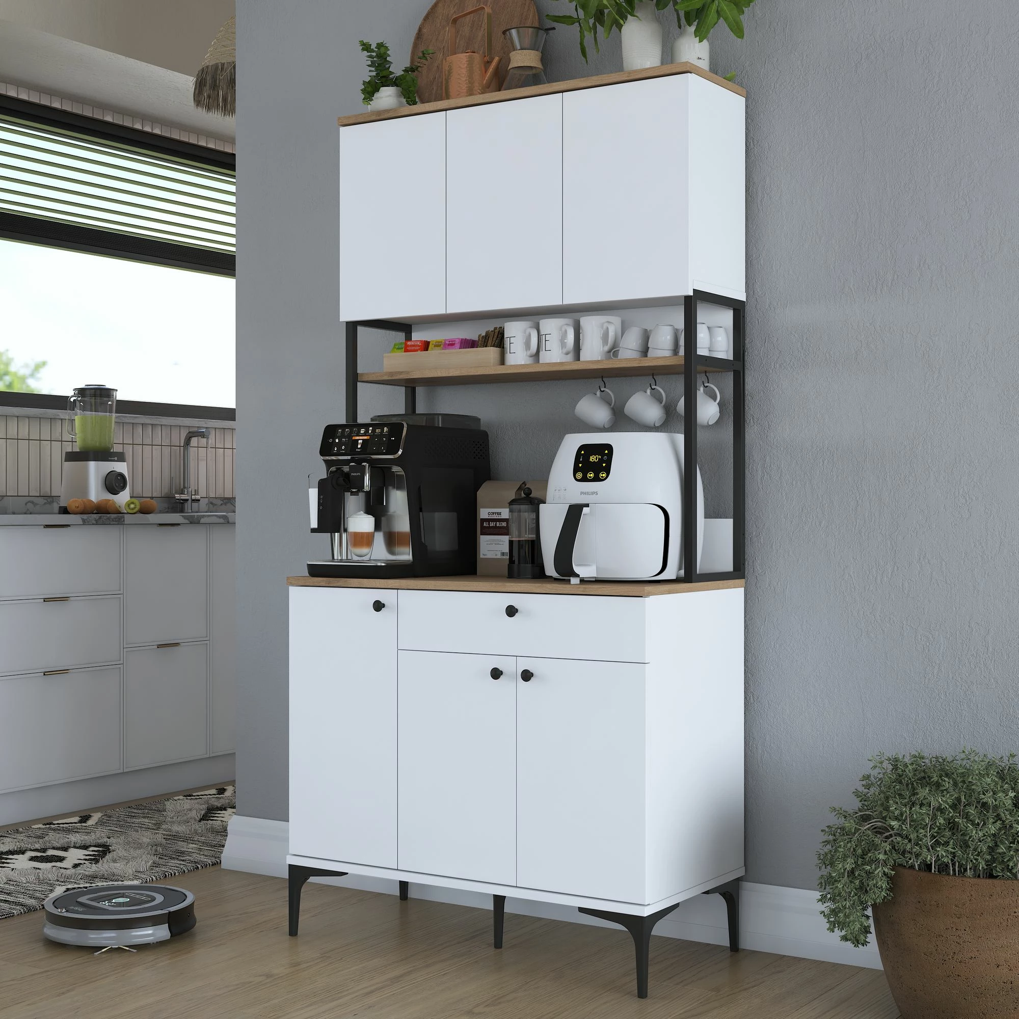 Večnamenska omara Skye Decor JE197 - 3806, rjava in bela