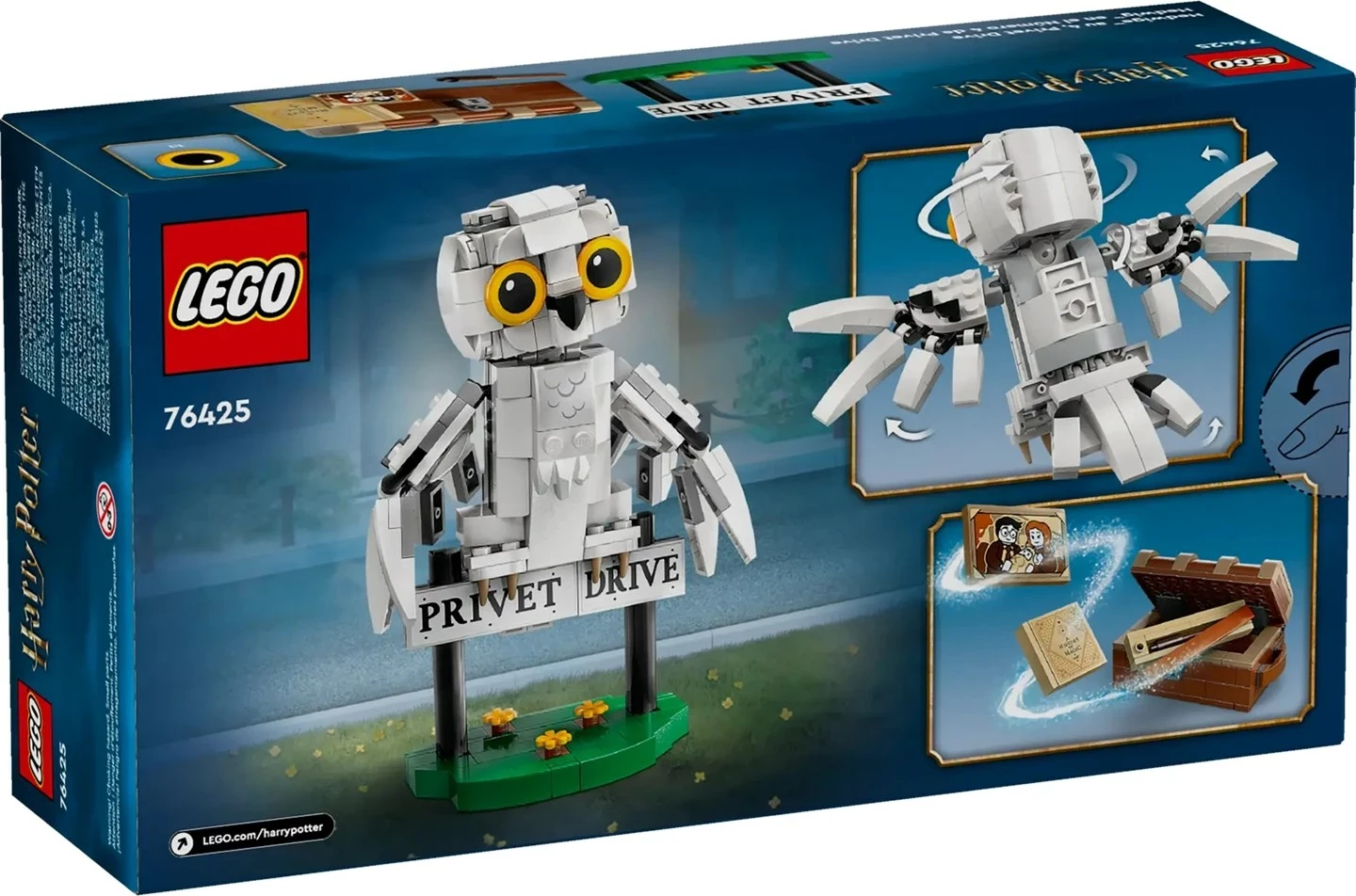 Scena Hedwig v 4 Privet Drive, LEGO Harry Potter 76425