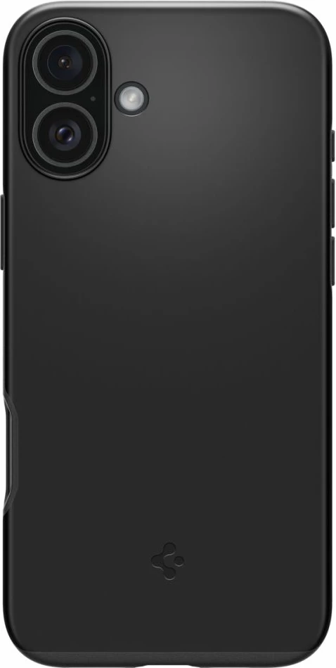 Tanek in lahek ovitek Thin Fit MagSafe za iPhone 16 Plus, Spigen, 1,55 mm, TPU + polikarbonat, črn, 1 kos