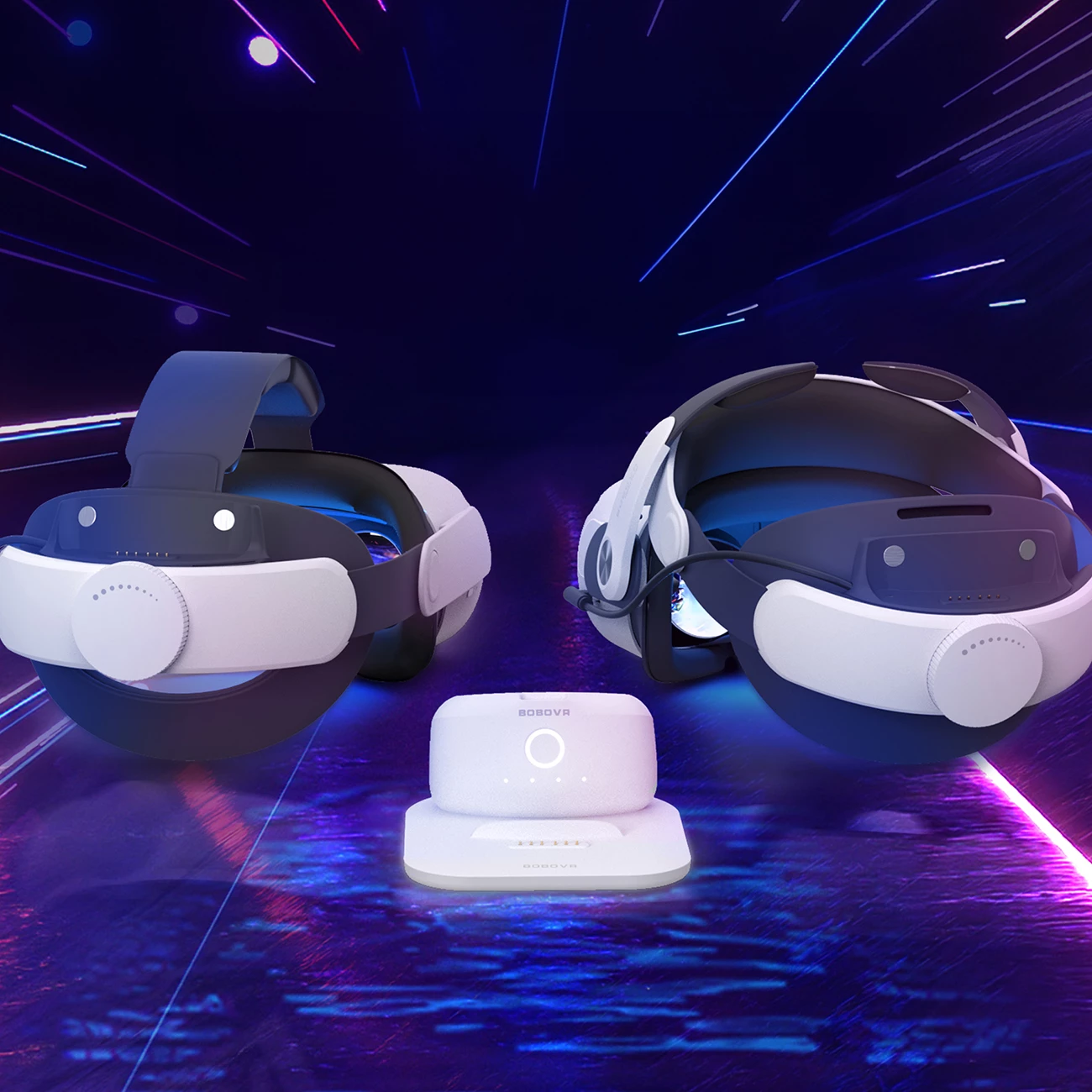 Polnilna postaja za BoboVR B2 baterije BD2, 5200 mAh, za VR naprave, bela
