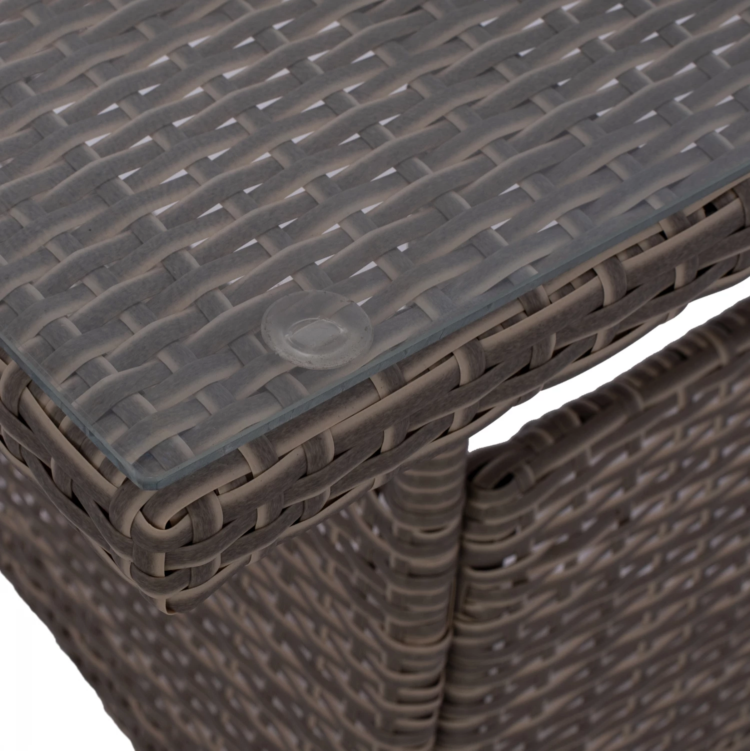 Kovinska miza Military iz ratana v sivi barvi FH5141.31 120x70x75 cm