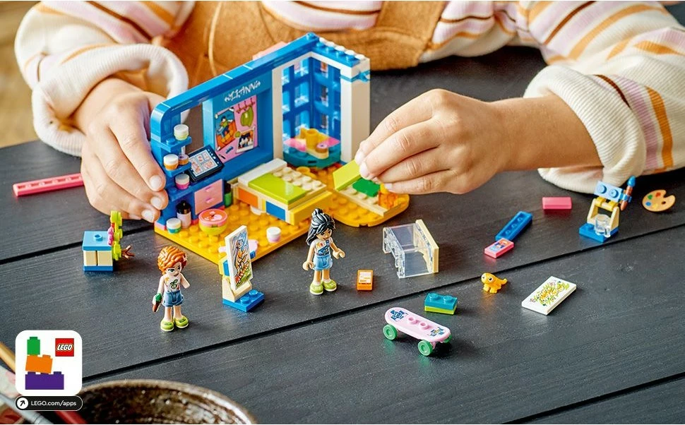 Set za gradnjo Liannina soba, LEGO Friends 41739, 204 kosi, večbarven
