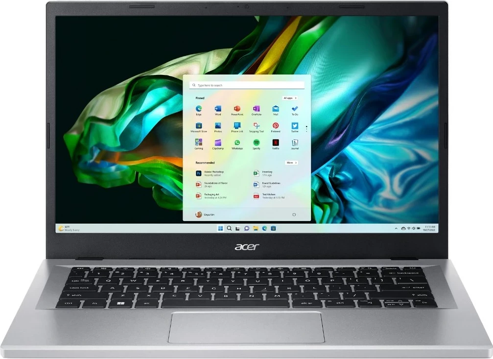 Prenosnik Acer Aspire 3 A314-36P-3772, Intel Core i3-N305, 8 GB RAM, 256 GB SSD, 14", srebrn