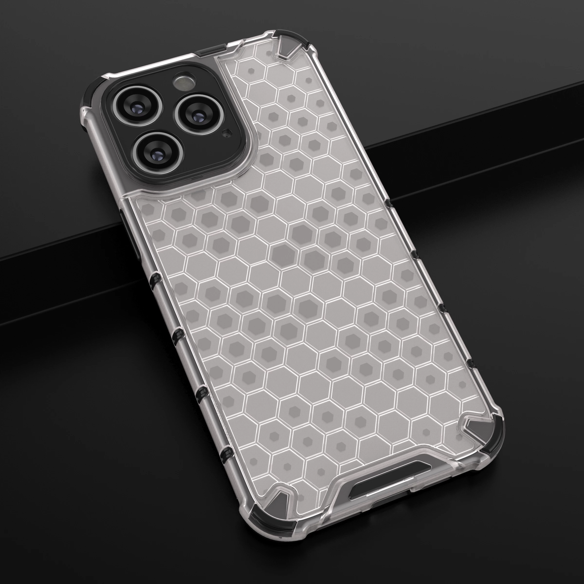 Ovitek Honeycomb Hurtel za iPhone 14 Pro, črn