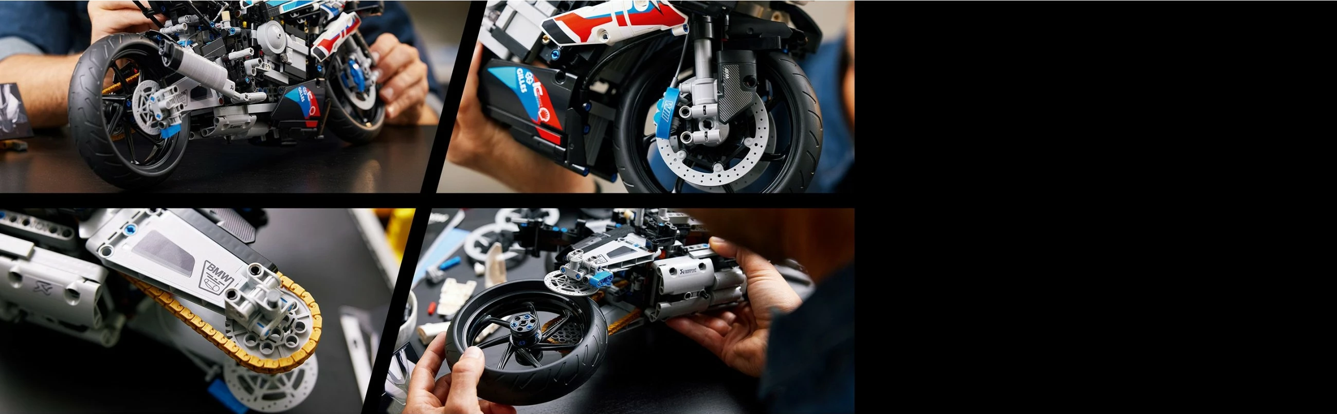 Model motorja v merilu 1:5 LEGO Technic BMW M 1000 RR, 1921 delov, večbarven