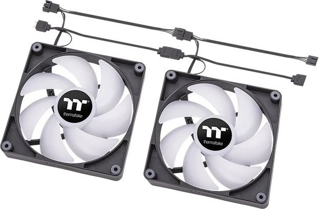 Ventilator za računalniško ohišje Thermaltake CT120 ARGB, 12 cm, 2 kosa, črn