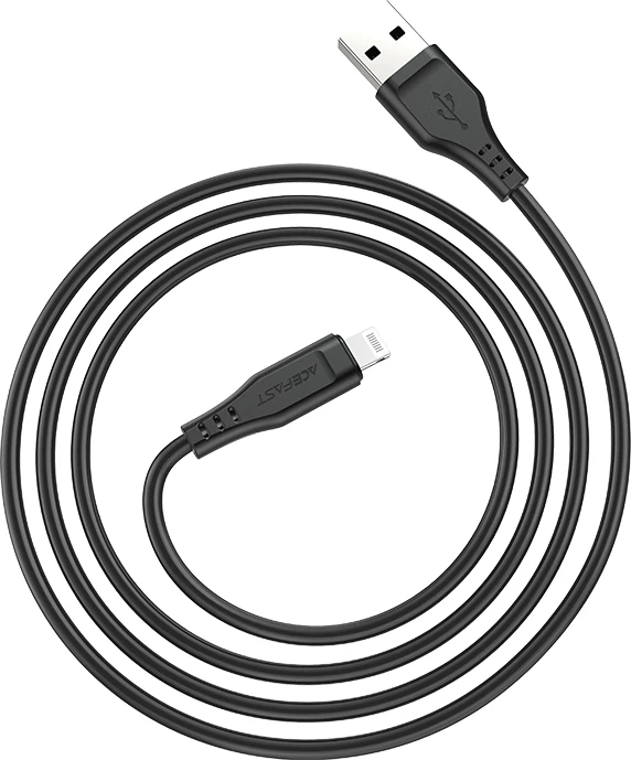 Kabel USB na Lightning Acefast C3-02, 1,2 m, 2,4 A, črn