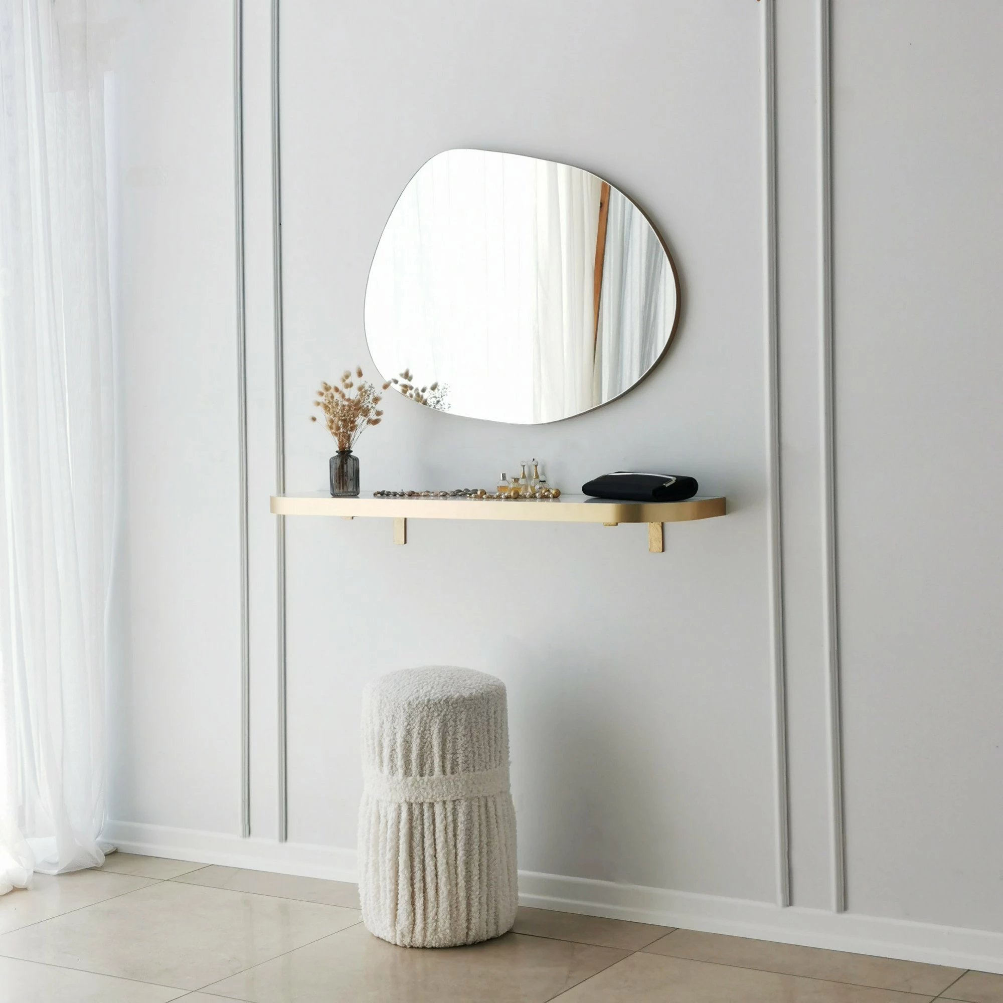 Moderno ogledalo, zlate barve, Hanah Home Gusto