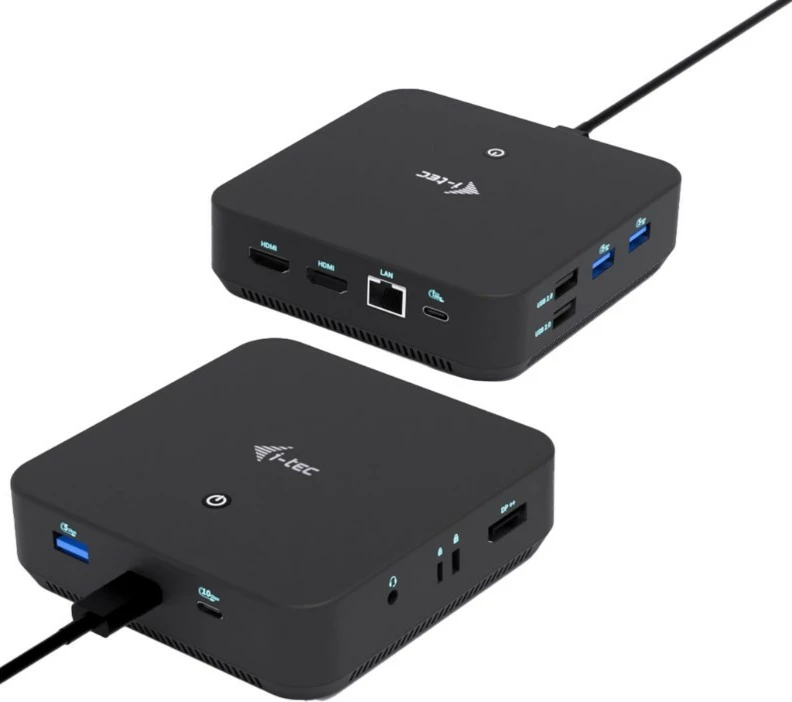 Docking računalniško ohišje i-tec C31TRIPLEVIDEODPPRO, 100 W Power Delivery, 2x HDMI, 1x DisplayPort, 6x USB, LAN, črno