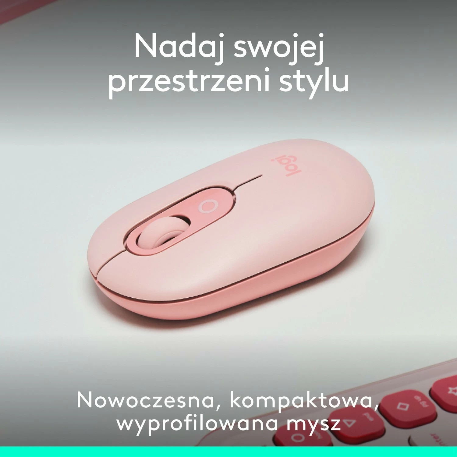 Brezžična miška Logitech POP ICON, rožnata