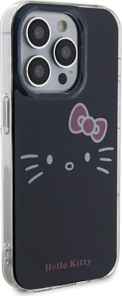 Ovitek za telefon Hello Kitty IML Kitty Face za iPhone 14 Pro, črn