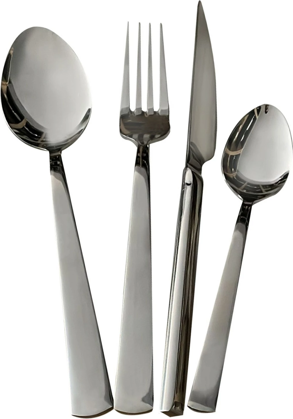 Set žlic, vilic, nožev in desertnih žlic, 24 kosov, Hermia Deniz24, srebrne barve