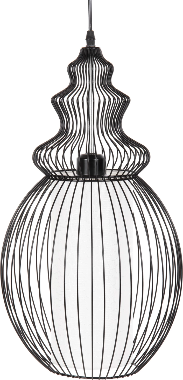 Stropna viseča svetilka FH4184 črna kovina 26x26x125H cm