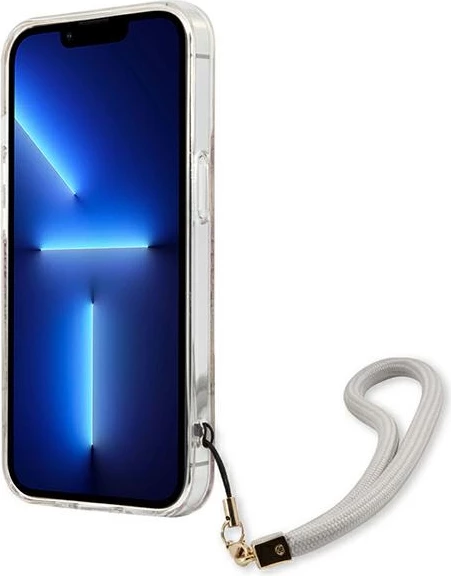 Ovitek s cvetličnim trakom Guess GUHCP13SHFLSD za iPhone 13 mini 5,4", zlate barve