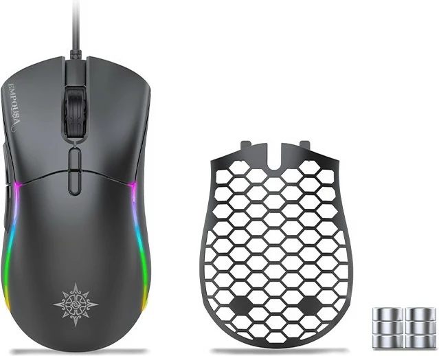 Gaming miš Inca IMG-GT20, 10000 DPI, RGB, 7 gumbov, USB, črn