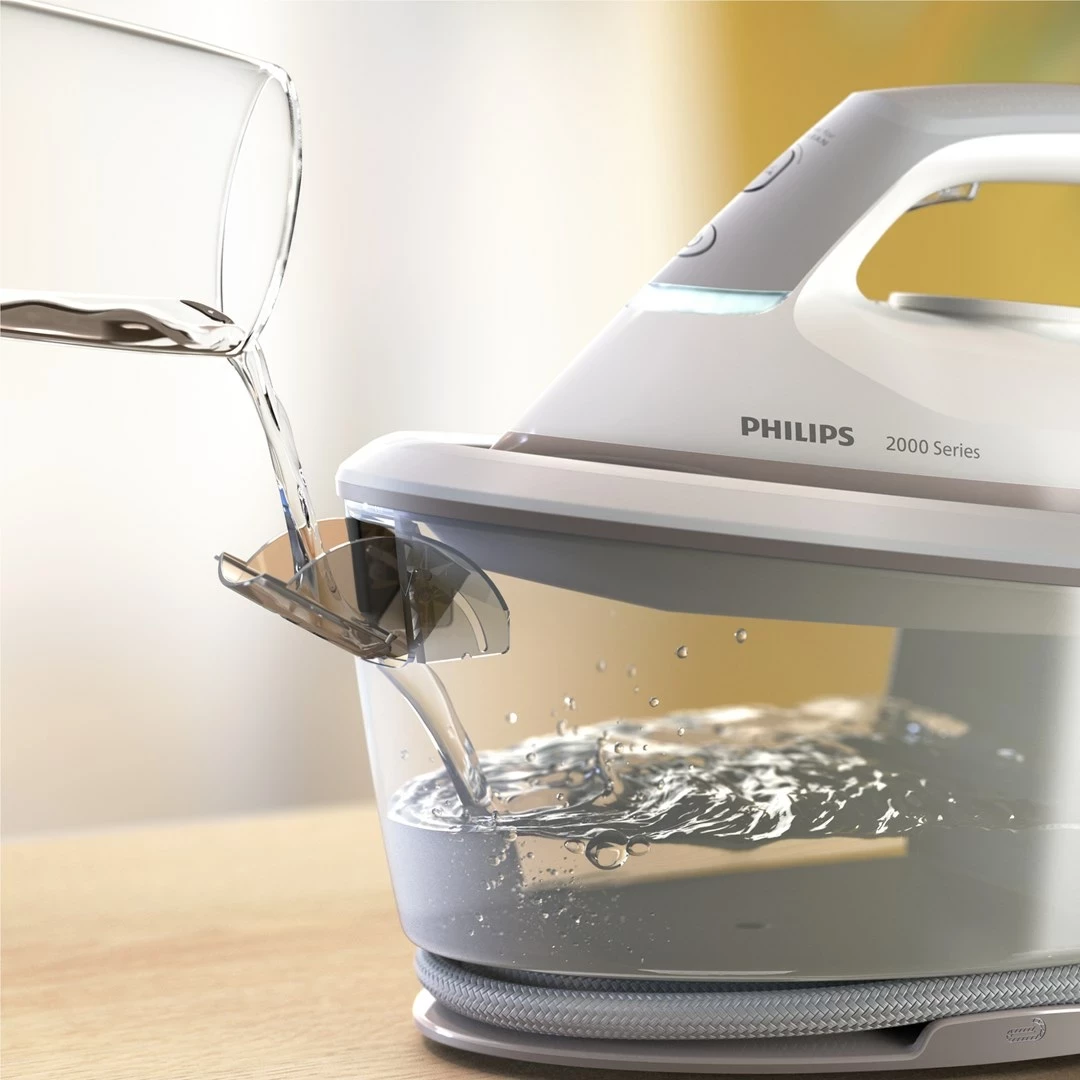 Parna likalna postaja, 2400 W, 1.4 L, keramična plošča, siva/bele - Philips 2000 Series PSG2000/80