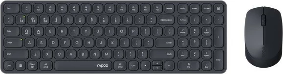 Brezžični komplet tipkovnice in miške RAPOO 9310M, USB/Bluetooth, črn
