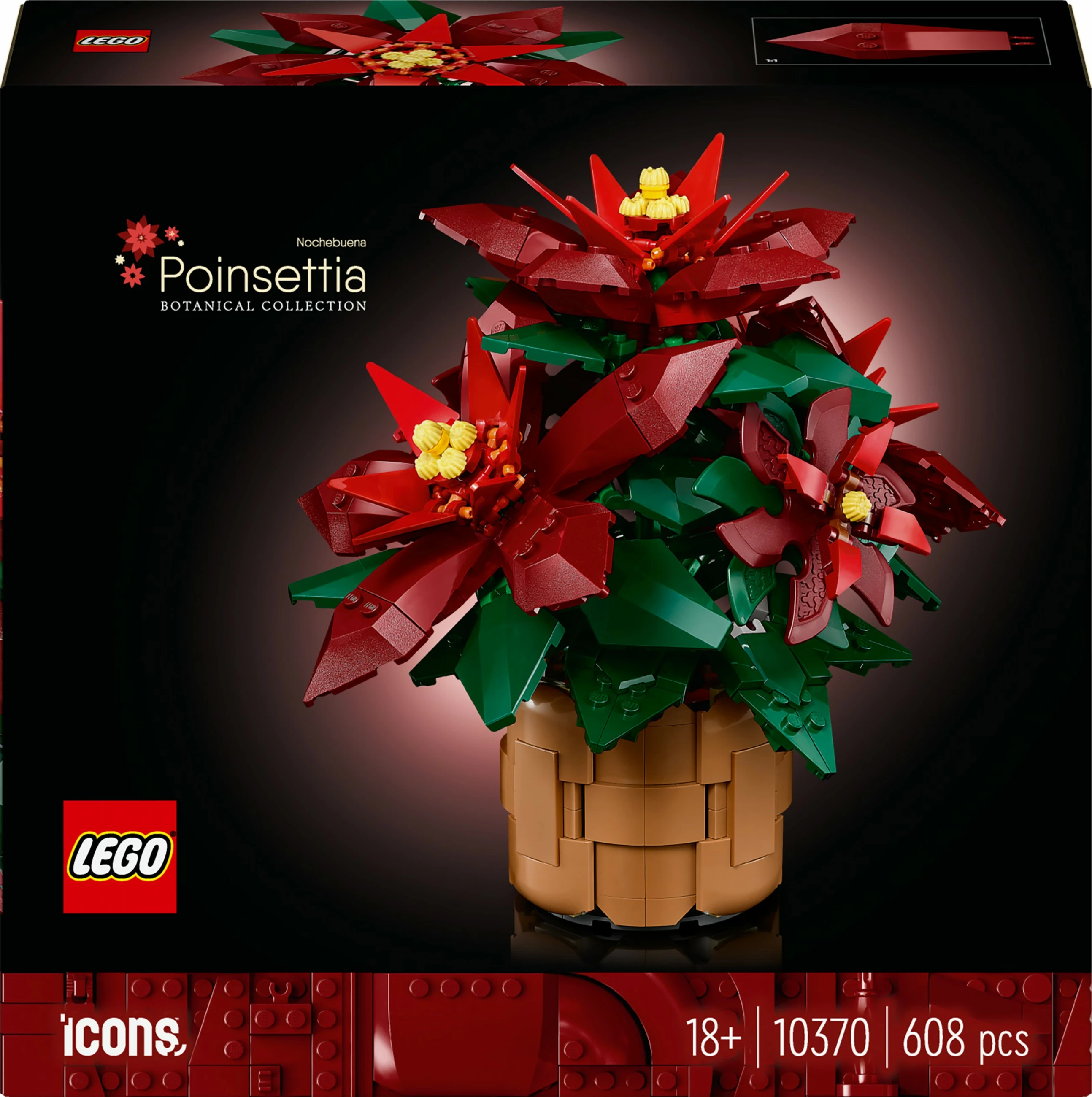 Božična zvezda, 608 kosov, večbarvna, LEGO Icons 10370