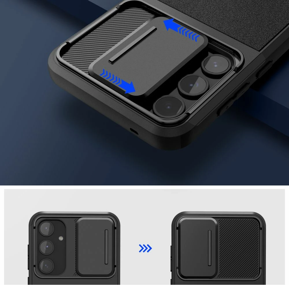 Zaščitni ovitek Velar Cam+ za Samsung Galaxy A55 5G, Tech-Protect, črn