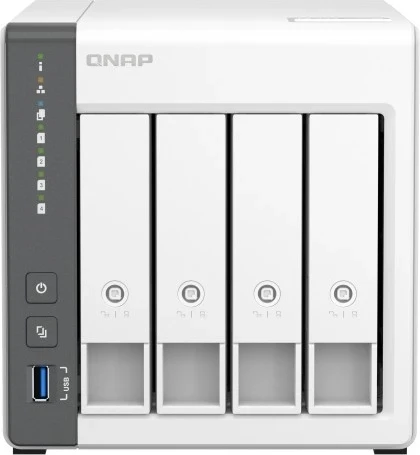 NAS QNAP TS-433, 4GB RAM, 4 diske, bel