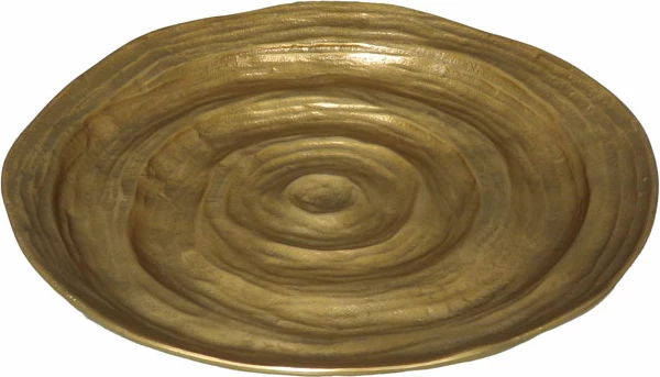 Dekorativna pladnja ARTIOM, aluminij, zlata, 35x35x4 cm