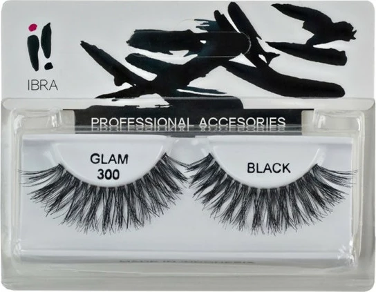 Umetne trepalnice za ženske Ibra Glam 300 Black, 1 kos