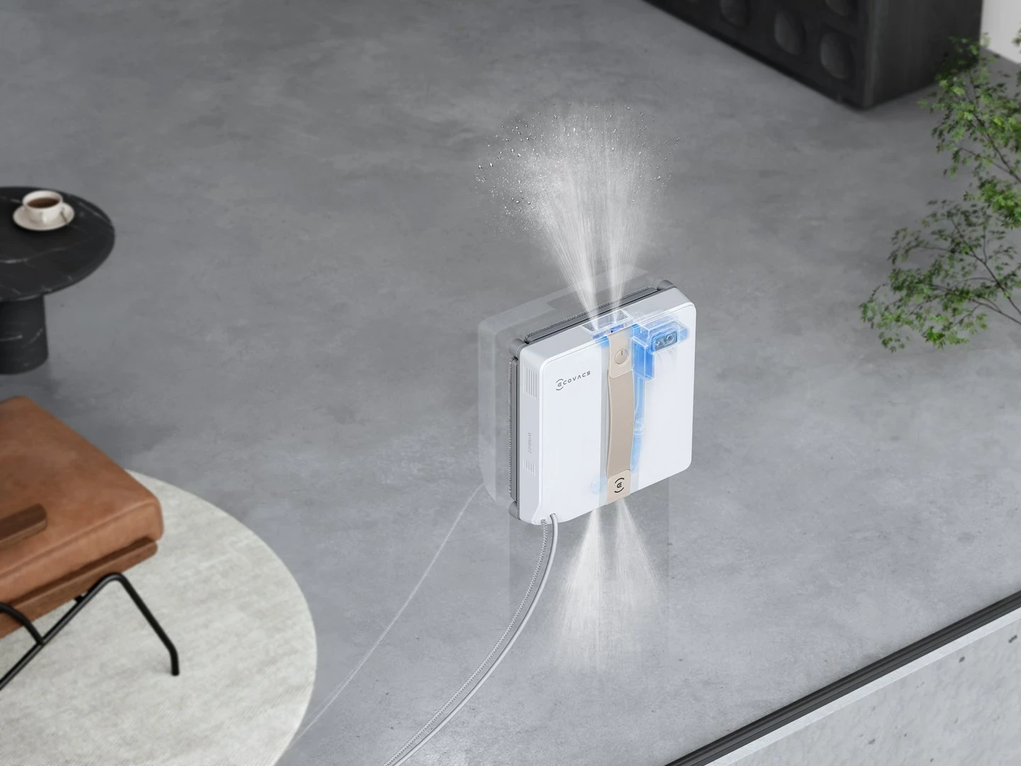 Robot za čiščenje oken Ecovacs Winbot MINI, 3000 mAh, bež