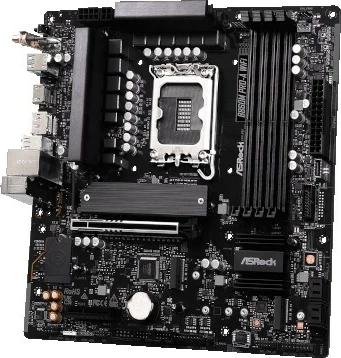 Plošča za matično ploščo ASRock B860M Pro-A WiFi, micro ATX, Socket 1851, 256 GB, črna
