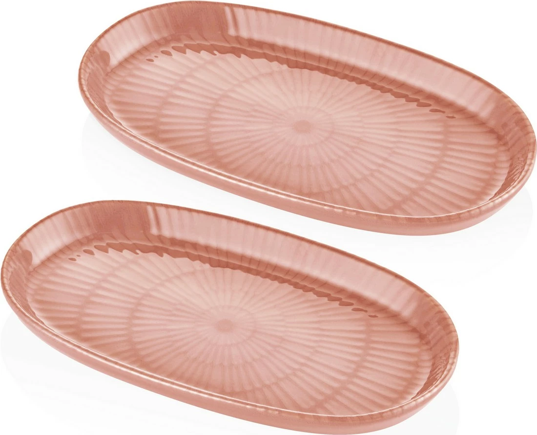 Servirni krožnik 14 x 26 x 4 cm, rožnat, Hermia NON0035