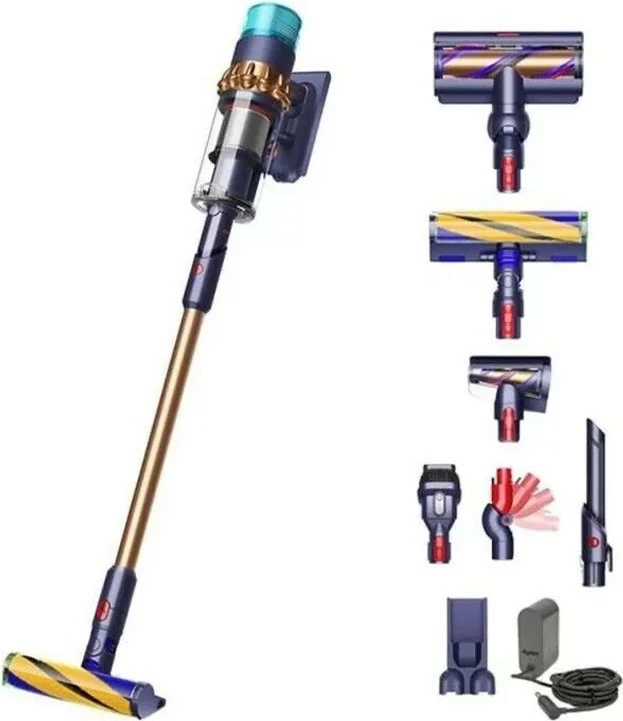 Pokončen sesalnik na kabel Dyson SV23 Gen5detect Absolute, brez vrečke, HEPA, 70 min, moder/bakren