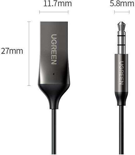 Bluetooth avdio adapter UGREEN CM309, USB, 3,5 mm, črn