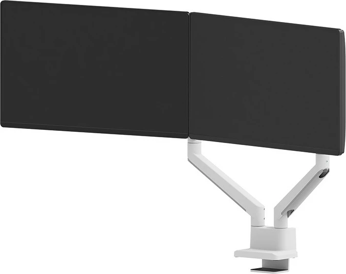 Krmilni nosilec za dva zaslona Neomounts DS70-250WH2, Clamp/Grommet, do 9 kg, 17"-32", belo