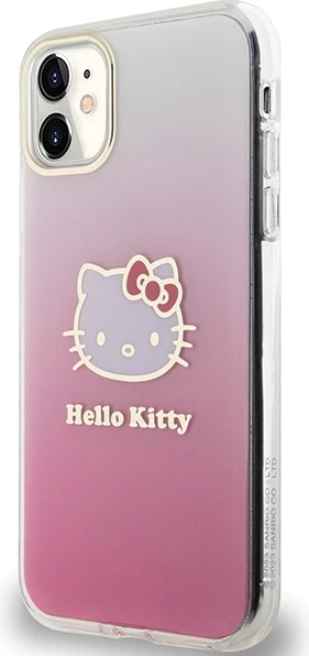 Ovitek Hello Kitty IML Gradient Electrop Kitty Head za iPhone 11/XR, roza