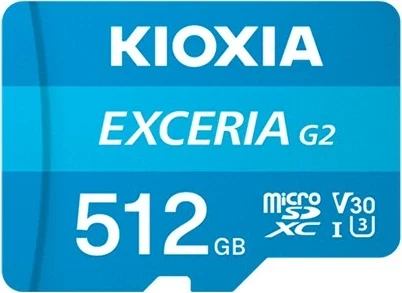 Kartica pomnilnika Kioxia LMEX2L512GG2, 512 GB, MicroSDHC, razred 10, modra
