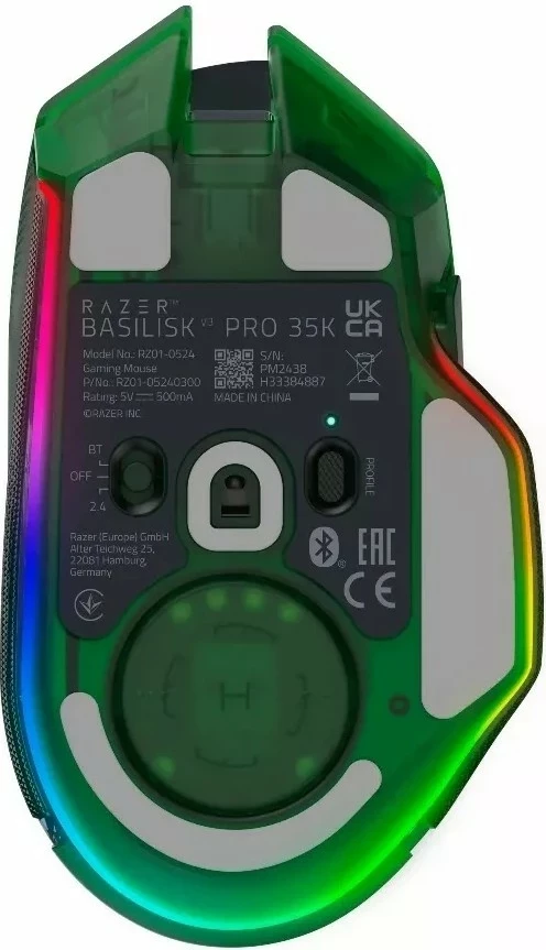 Miška Razer Basilisk V3 Pro 35K Phantom Green